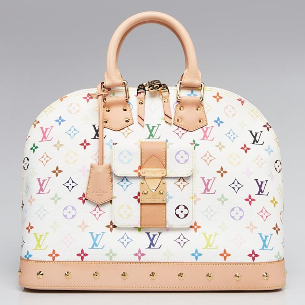Louis Vuitton White Monogram Multi Color Alma Bag